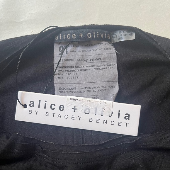 Alice Olivia Stacey Bendet Embellish Patched Shoulder Jeweled Cocktail Tee Top - Picture 14 of 15